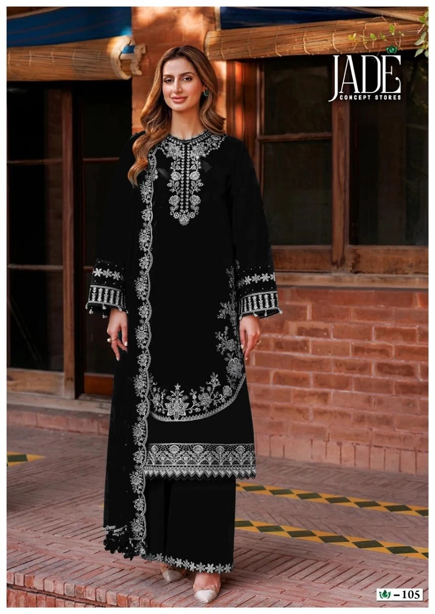 Jade Bin Saeed Black and White Lawn Cotton Wholesale Pakistani Salwar Suit Catalog — Wholesale Salwar Suits, MPA wholesale from Surat - Gallery Image 6